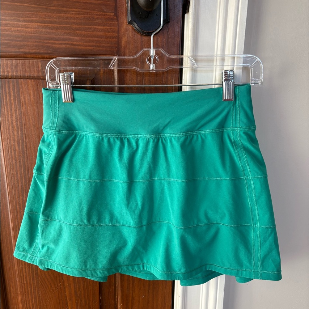 Lululemon Pace Rival Green Athletic Skort Long